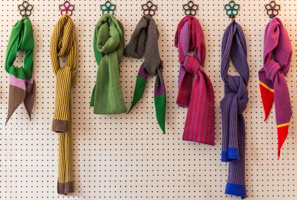 Lola's fabulous range of scarves, hats and gloves. THE best colours and quality knitwear in Bath