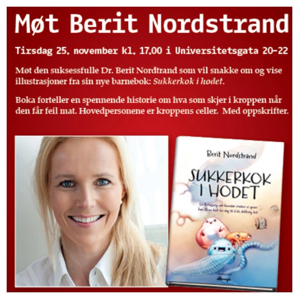 MariavonTryll's tweet photo. Berit Nordstrand kommer, kommer du? #sukkerkokihodet #norliuniversitetsgata @BeritNordstrand http://t.co/B6Ot8ss8sV
