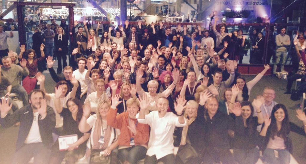 MrAndrewDickens's tweet photo. @michelrouxjr - fun with the crowd @Electrolux_UK Taste Theatre #secretingredient #tastewinter - Happy Xmas everyone! http://t.co/InBYem0HgU