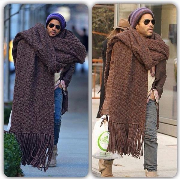 lenny kravitz oversized scarf