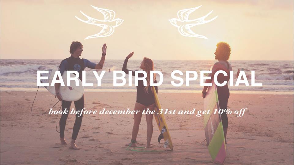 <a href="/dreamseasurf/">Dreamsea surf camp</a> launch a early bird offer! Book before December 31st and get 10% off in our camps in Europe!