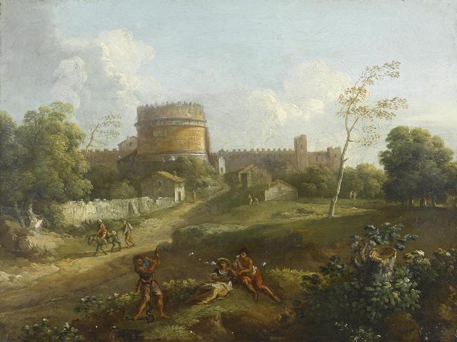 ivanalepojev's tweet photo. G. B. #Busiri (#Rome 1698-1757): The Tomb of Cecilia Metella and The Pyramid of Cestius. From http://t.co/NKR1u7tdWH http://t.co/EZ52ZP1YGw