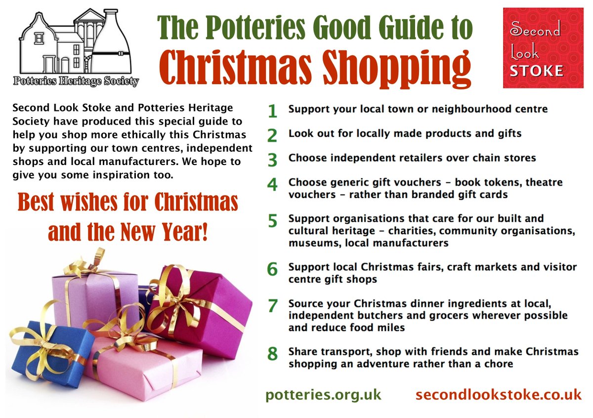 PotteriesHSoc's tweet image. We&apos;ve teamed up with @secondlookstoke to produce this Good Guide to Christmas Shopping. Inspiring and ethical ideas!