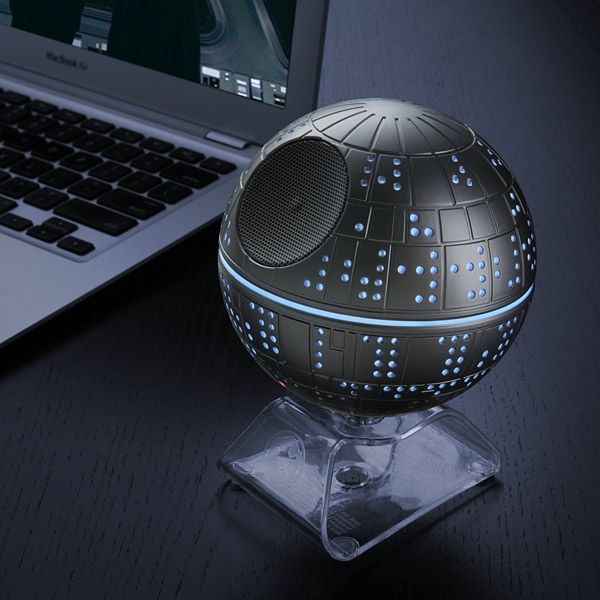 A bluetooth DeathStar speaker. Want!