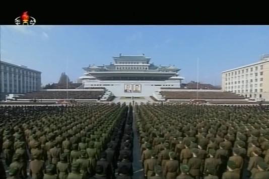 newsguyusa's tweet photo. At Pyongyang rally, speakers declare US and followers have made an "undisguised declaration of a war" against #DPRK. http://t.co/PZty6WnfBm