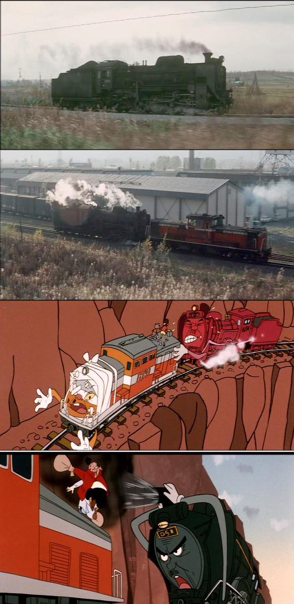 きーぼー 映画きかんしゃやえもん 74年 は3分の1が全国のd51実写映像で アニメより見所 大半は筋と無関係 単機で爆走 衝撃の解体シーンまで 主人公の父が殉職するやえもん脱線事故の映像は三國連太郎 大いなる旅路 の流用だった 86だがｗ Http T