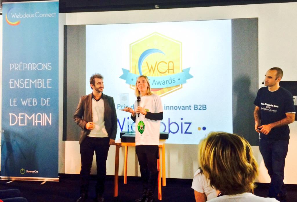 Semji_fr's tweet photo. #Web2Connect : Prix du service innovant #B2B pour Reputation VIP
http://t.co/Lk8WyXLBsD @Web2connect #wca #W2C14 http://t.co/HMK56kLK93