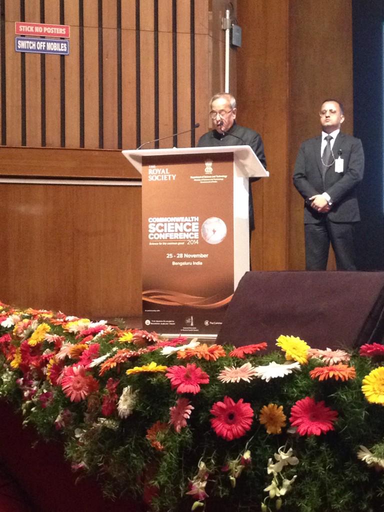 The President of India addresses the Commonwealth Science Conference #cwsci14 in Bangalore <a href="/UKinIndia/">UK in India🇬🇧🇮🇳</a> @TheDukeOfYork