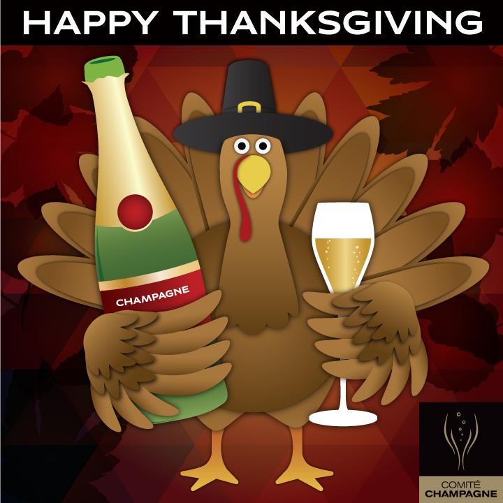 ChampagneBureau's tweet photo. Wishing you a Happy #Thanksgiving with friends, family &amp; (hopefully) #Champagne! http://t.co/7mI4YaCQdJ