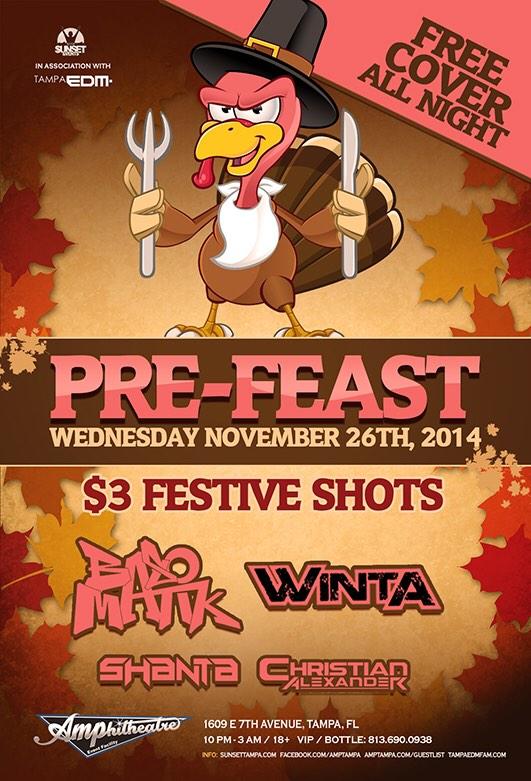 Amp_Tampa's tweet photo. Free cover all night tomorrow for #PREFEAST at @Amp_Tampa http://t.co/iw9oACej7L