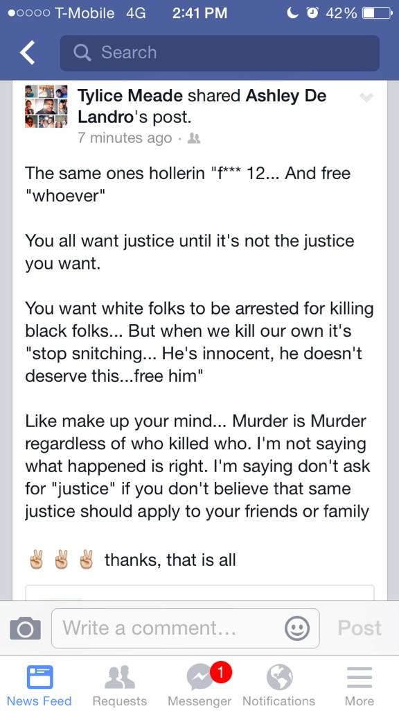 tD0uBL3M's tweet image. Black kills black = he&apos;s innocent #Fuck12 #FreeHim 
White kills Black = give him life

#BlackLogic #FergusonDecision
