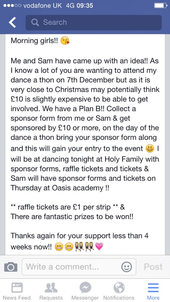 ALStirlo1989's tweet photo. #danceathon #charity #raffletickets #prizes #december @newstartcharity #contact #me #to #get #involved http://t.co/50tG6zaDJB