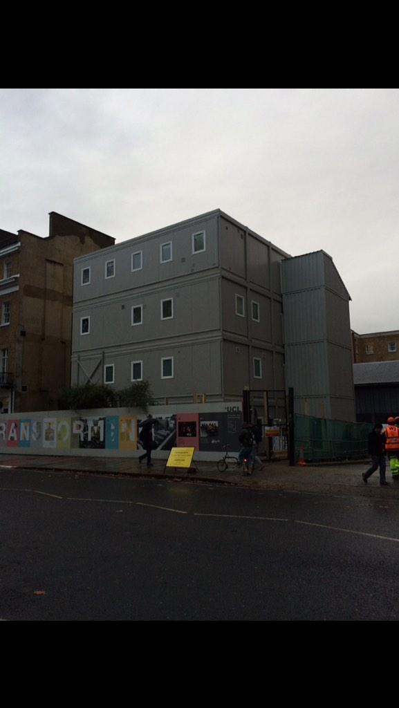HousmanMouse's tweet photo. Loving this new UCL building. Never mind the pedestrian entrance, big enough for me! #transformingucl http://t.co/IIibXIAxkM