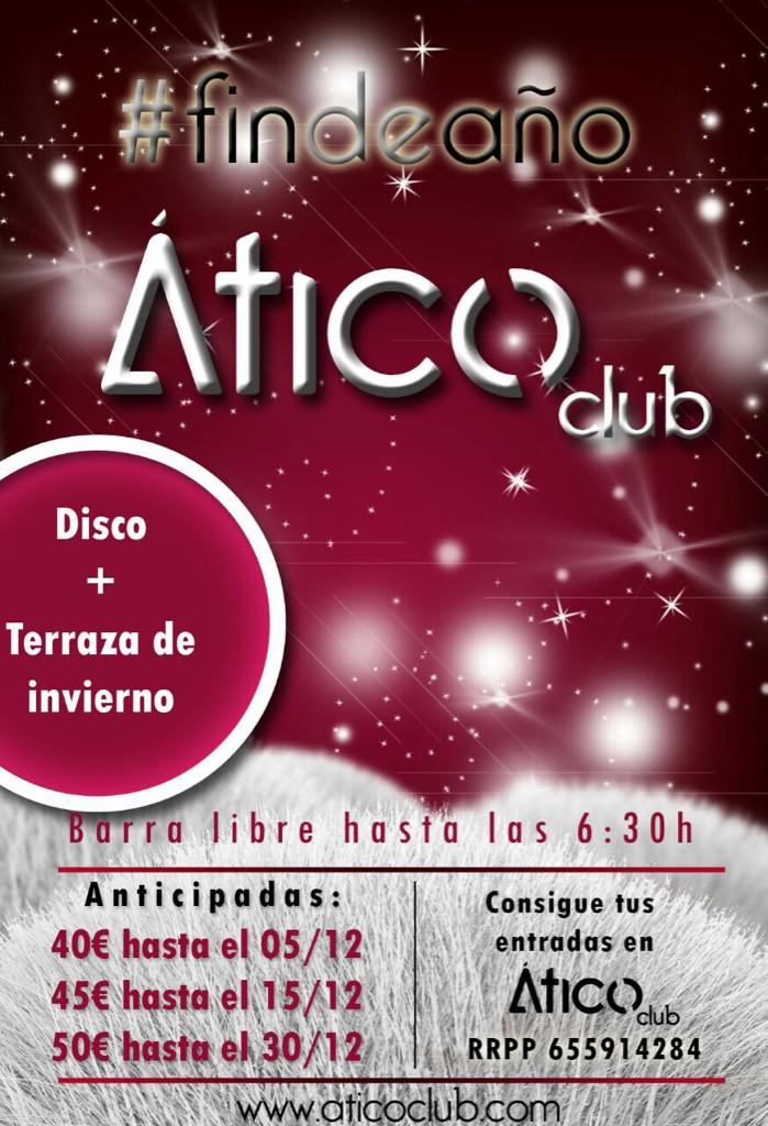 Ya tenemos preparado el #FIESTÓN de #findeaño en <a href="/AticoClub/">Ático club</a> , Disco+Terraza+BarraLibre...