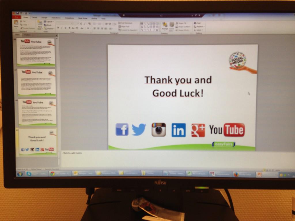 Förbereder inför morgondagens presentation under #efbestpractice #socialmedia