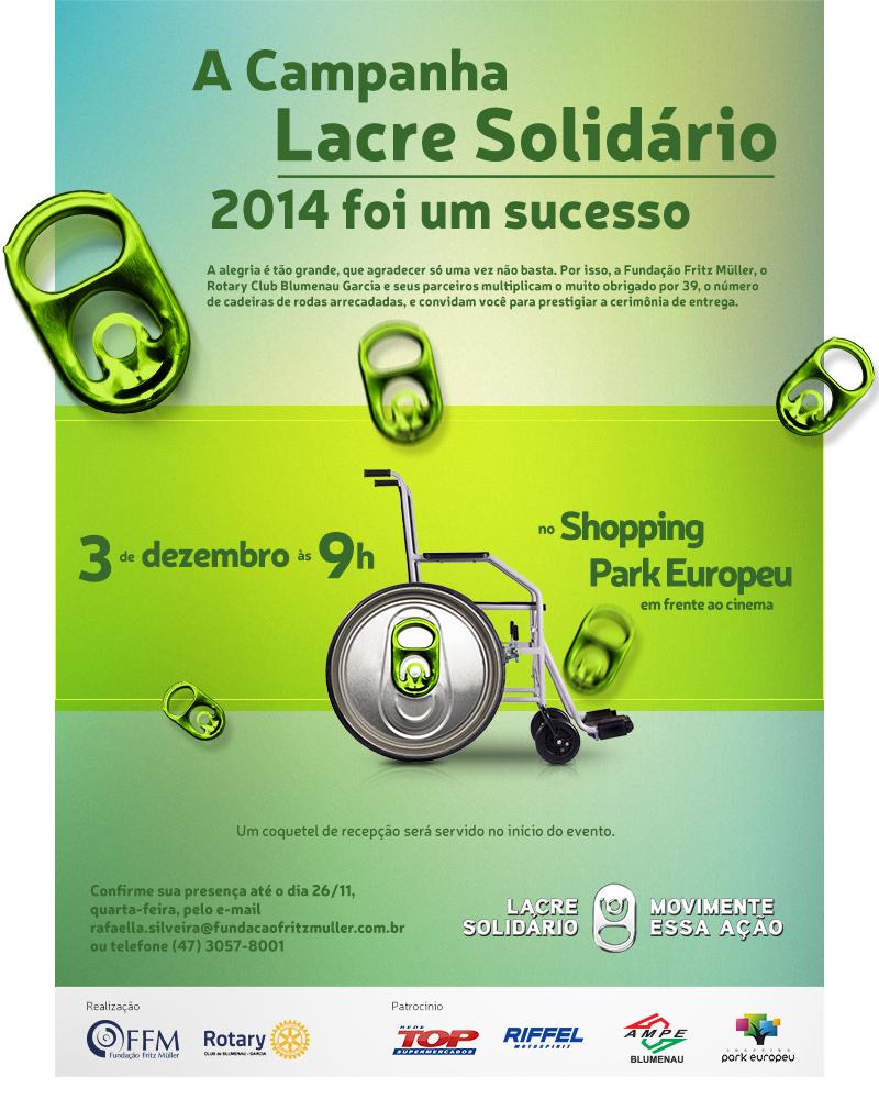 novablumenau's tweet photo. Campanha Lacre Solidário entrega cadeiras de rodas arrecadadas na próxima quarta-feira - http://t.co/DfatvUArRH http://t.co/AGTIQxp0Yk