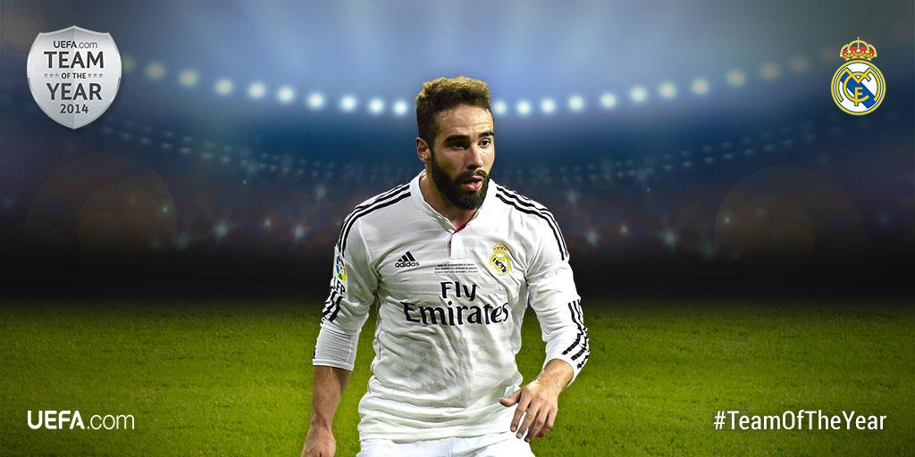 ChampionsLeague's tweet photo. Retweet to vote Real Madrid’s Daniel Carvajal into the @UEFAcom users’ #TeamOfTheYear http://t.co/RMIaH1QU1E