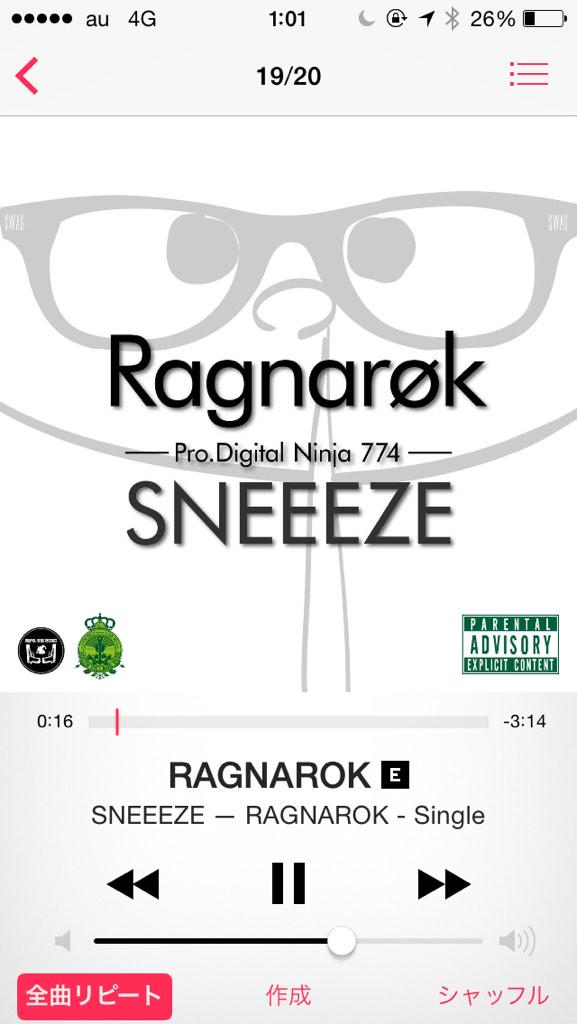 helloimakn's tweet photo. #nowplaying
#SNEEEZE
#13週連続配信
#9th_Week
#ragnarok
#love http://t.co/AovcYL0cts