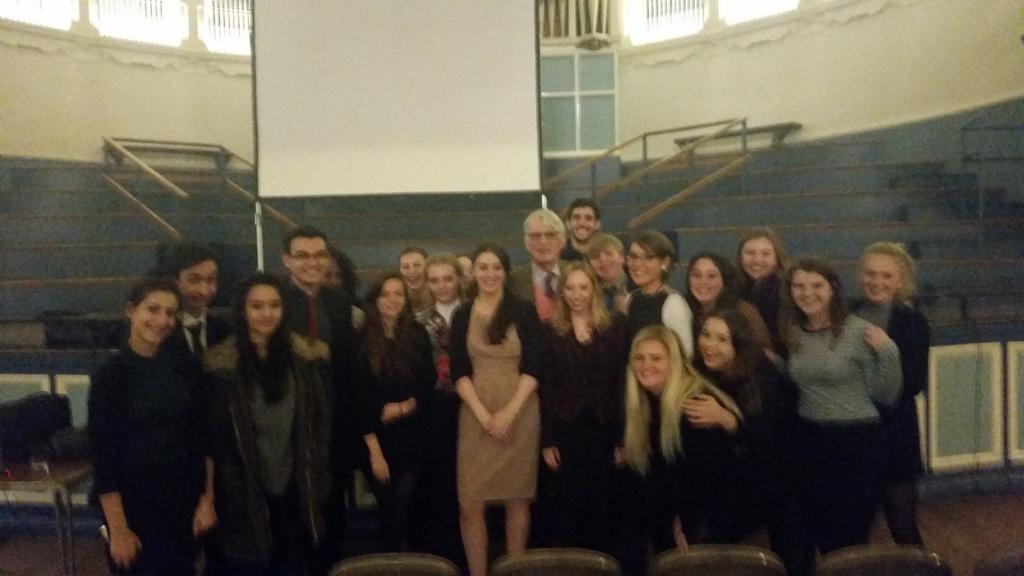 MaidenErleghRE's tweet photo. Some of our students (&amp; starstruck staff!) with Dr Peter Vardy. Miss Jones even got a little arm round the shoulder! http://t.co/RzHdezLzQv