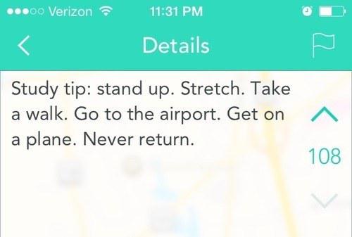 klink_annarbor's tweet photo. Who's ready for finals? #studytip from #YikYak http://t.co/cU3JvafSG9