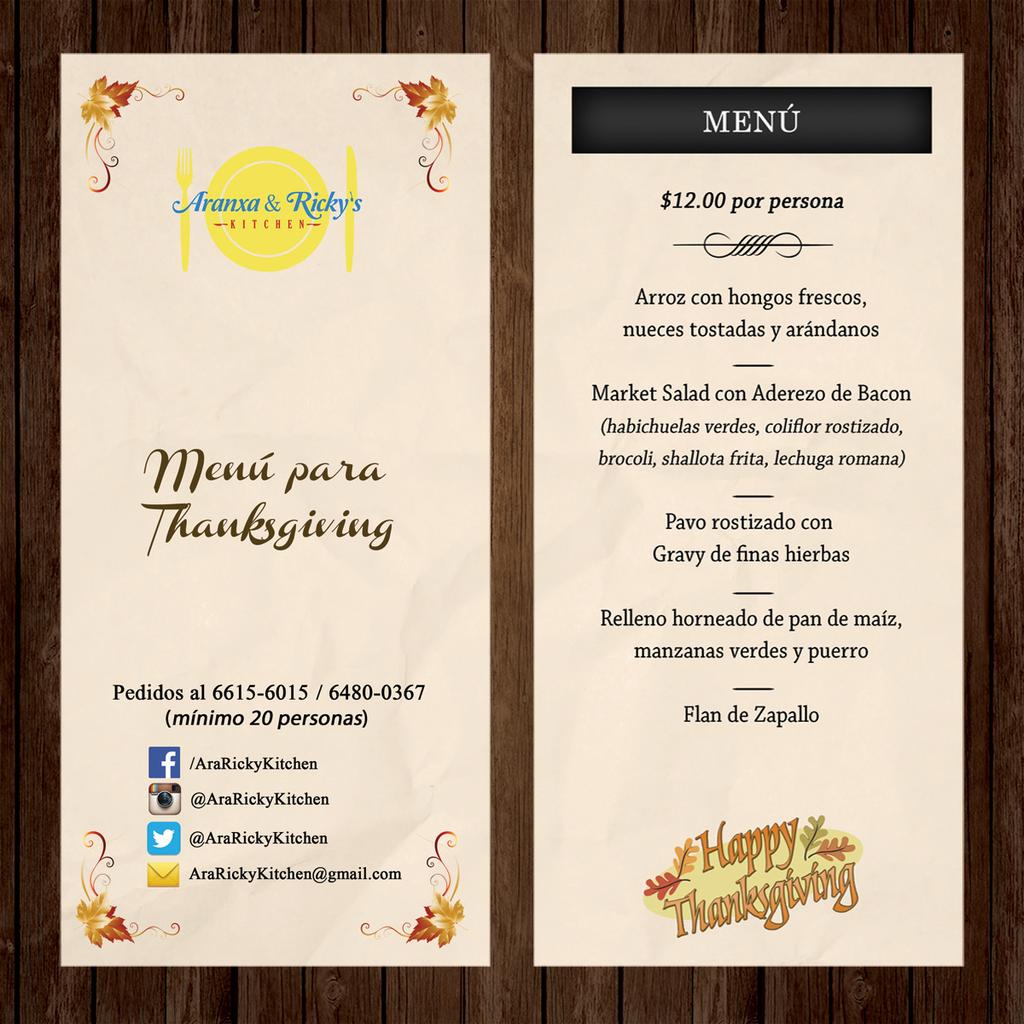 AraRickyKitchen's tweet photo. Para tu cena de #Thanksgiving, da gracias con nuestro delicioso Menú para #Catering. Cotiza con nosotros. #foodie http://t.co/CVydD2NSIg