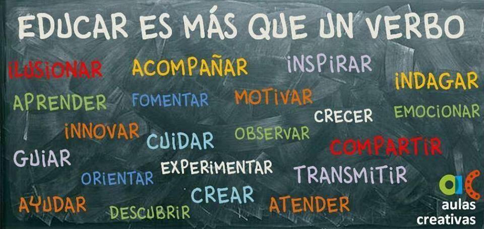 Aulaplaneta's tweet photo. Educar es más que un verbo http://t.co/URnfBMFYOP