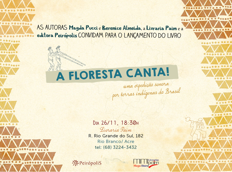 Alô Acre! Lançamento da mais nova obra de Magda Puccci e Berenice Almeida amanhã na Livraria Paim!