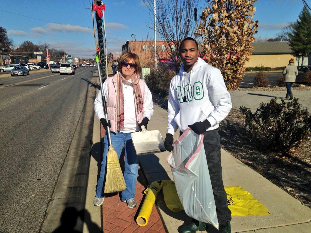 sonsandbros's tweet photo. Meet Terrence Williams, the 23-year-old who has been cleaning up in #Ferguson since 7 am today. (via @ryanjreilly) http://t.co/lhMMKZqjEj