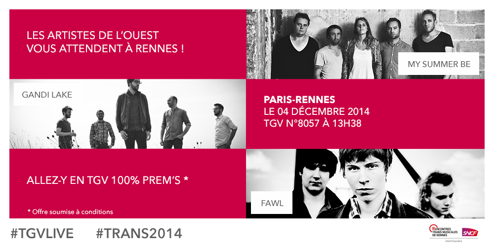 SNCFVoyageurs's tweet image. Amis bretons, et si vous retourniez à Rennes pour les @Transmusicales ? #TGVPrems #Trans2014 sn.cf/festival