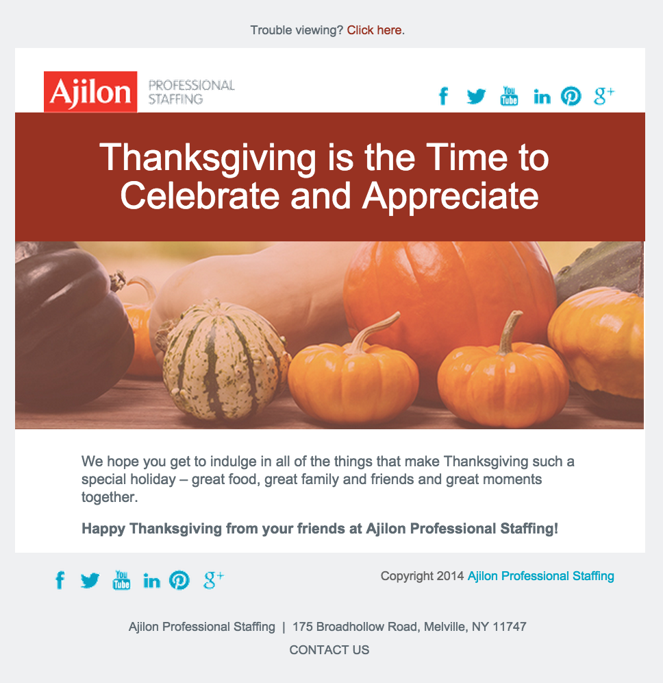 AjilonParamus's tweet photo. #HappyThanksgiving from all of us @AjilonParamus #myjobsmorefun #IGotThis http://t.co/phGEkV6Tjo
