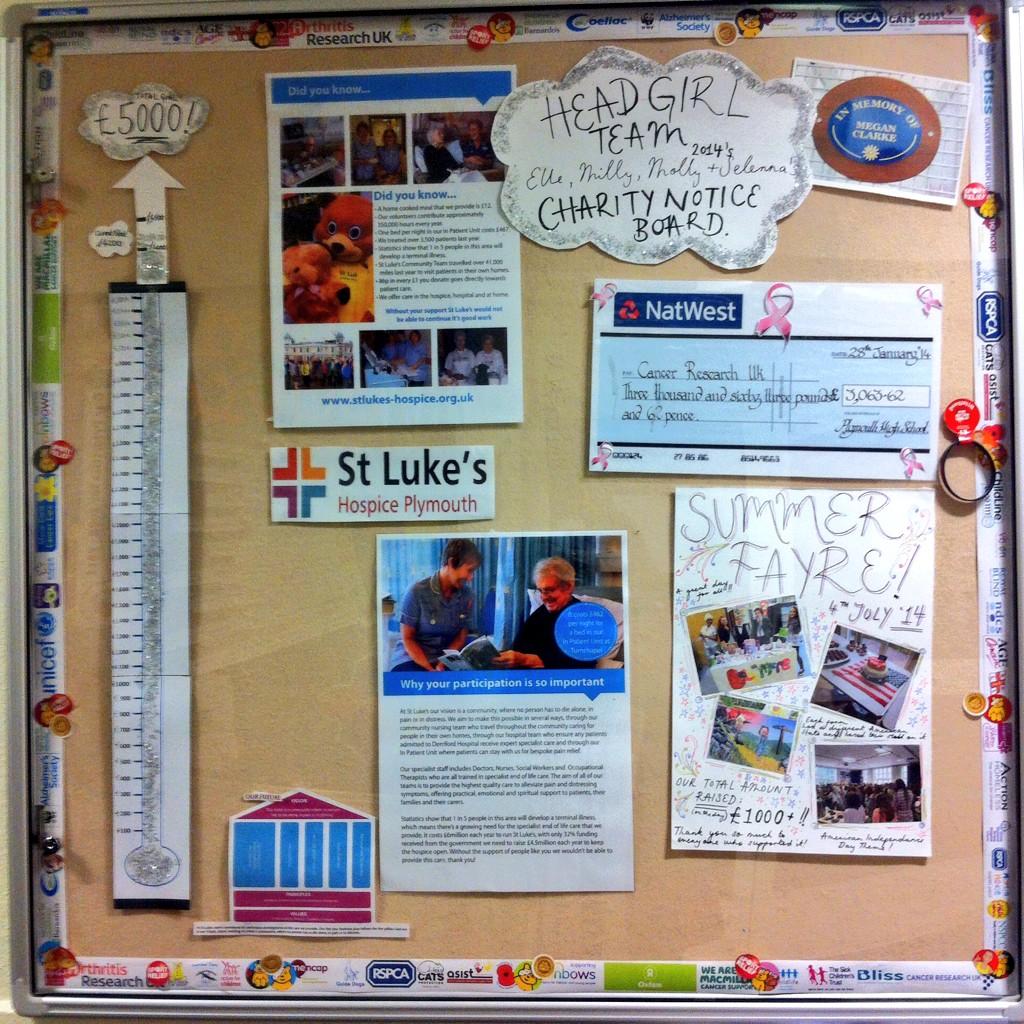 phstudentvoice's tweet photo. We've just updated our charity board, take a look when you're passing by! (we've used lots of glitter as well✨) http://t.co/oNxf5iYezv