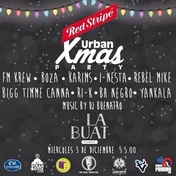 Wendy_MDL's tweet image. PRÓXIMO MIÉRCOLES 3 DE DICIEMBRE #LABUAT  con lo mejor del RAP Y EL REGGAE URBAN XMAS PARTY @HYBmusicPRO #Panama