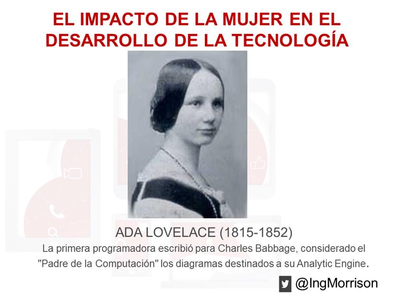IngMorrison's tweet image. Primera programadora en la historia de Computación #AnalyticEngine #Tributo #AdaLovelace #DíaInternacionalDeLaMujer