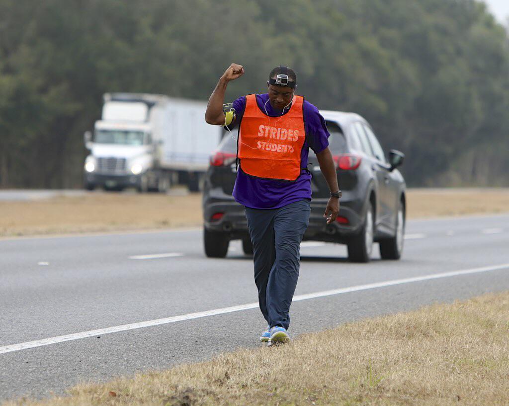 M_lassiter_'s tweet image. @TheEllenShow #Strides4Students #OckyOnEllen He's walking from Central Florida to Tallahassee raising $ for my school