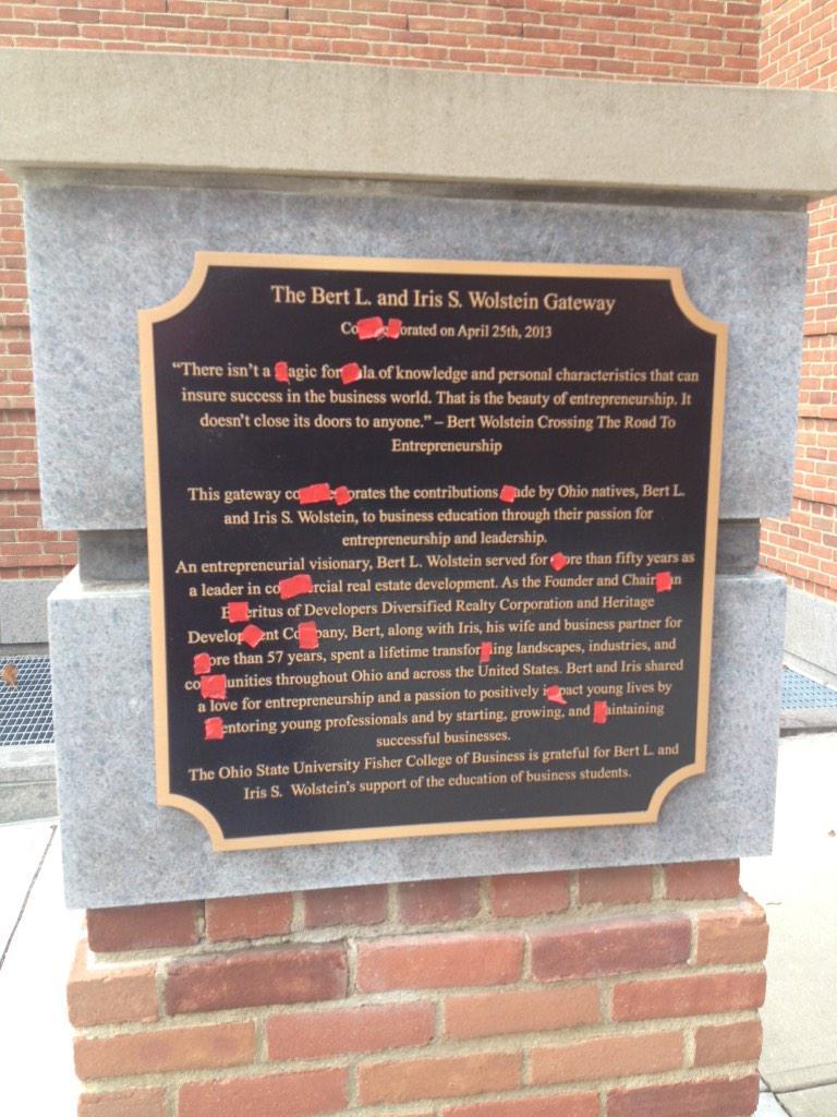 CLECenter's tweet image. “@ESPNCFB: It must be Michigan-Ohio State week.

OSU is boycotting the letter 'M' on campus. (h/t @RogerTerry) http://t.co/lEngdwCNAn”