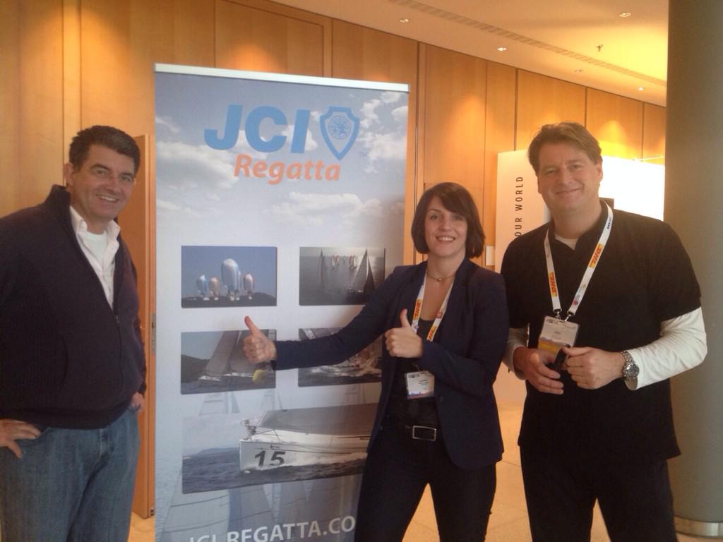 Team #jciregatta reporting in @WCLeipzig2014! 13/15 yachts booked already + several individual registrations! Great!