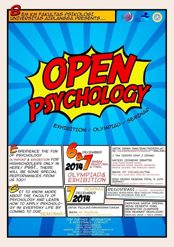 qonitahasnaaa's tweet photo. OpenPsychology oleh Psikologi @UnairSurabaya ikuti olimpiade,seminar&amp;exibition utk SMA, daftar http://t.co/kNcub66xPi http://t.co/FpQB2XpQEf