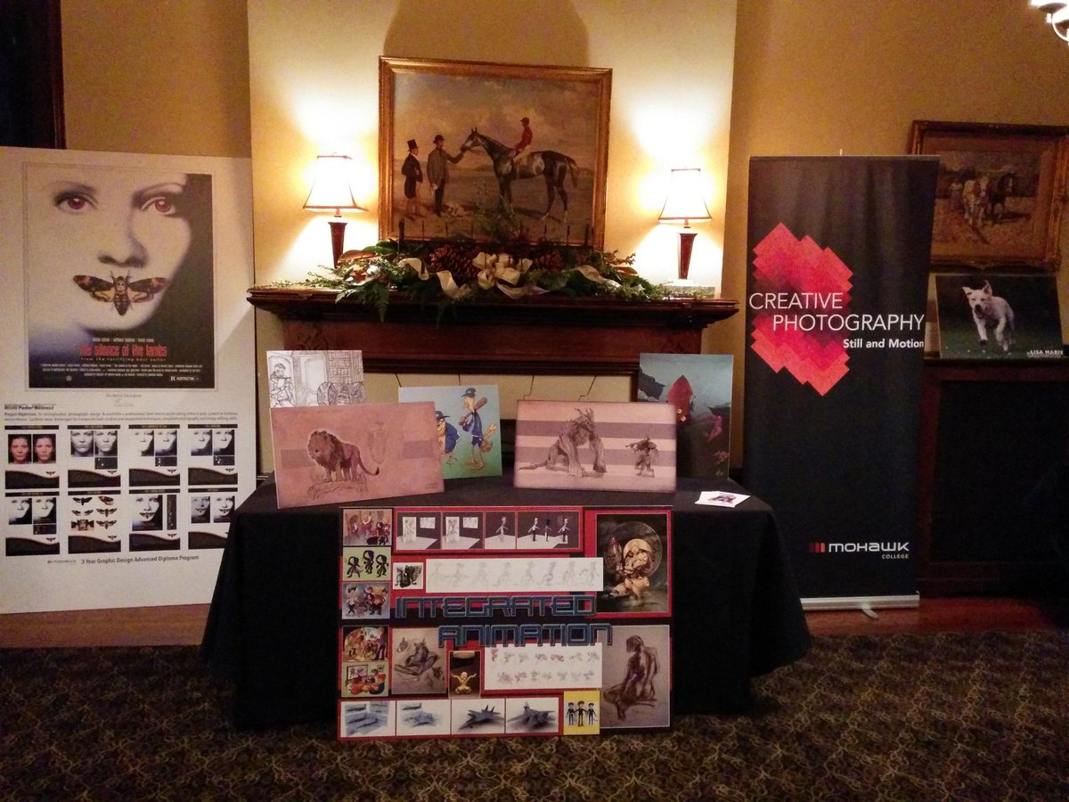 TheHamiltonClub's tweet photo. Works from Mohawk Graphic Design &amp; @KaiArtStudio compliment our own art collection this evening. http://t.co/lEy9yiFotU