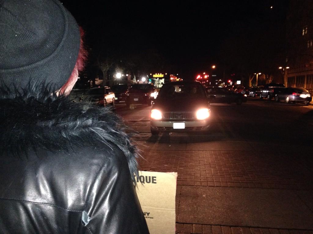 Justin_EAndrews's tweet photo. Protesters end rally by blocking intersection of Iowa Ave &amp; Clinton Street. #MikeBrown #ic2ferguson #Feguson http://t.co/jwwYZWKOap