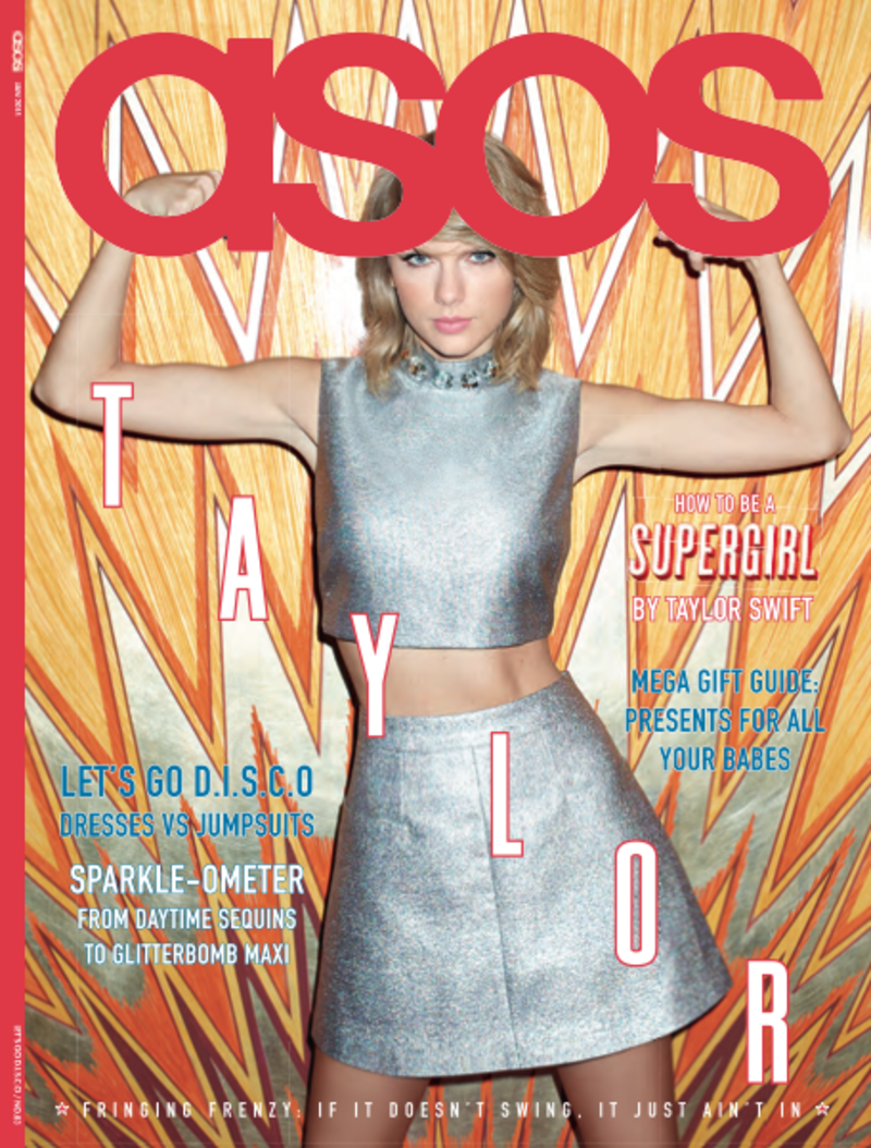 taylornation13's tweet photo. Taylor looks STUNNING on the cover of ASOS Magazine!!! Pick up your copy to read her feature story. http://t.co/0U1983rrt1