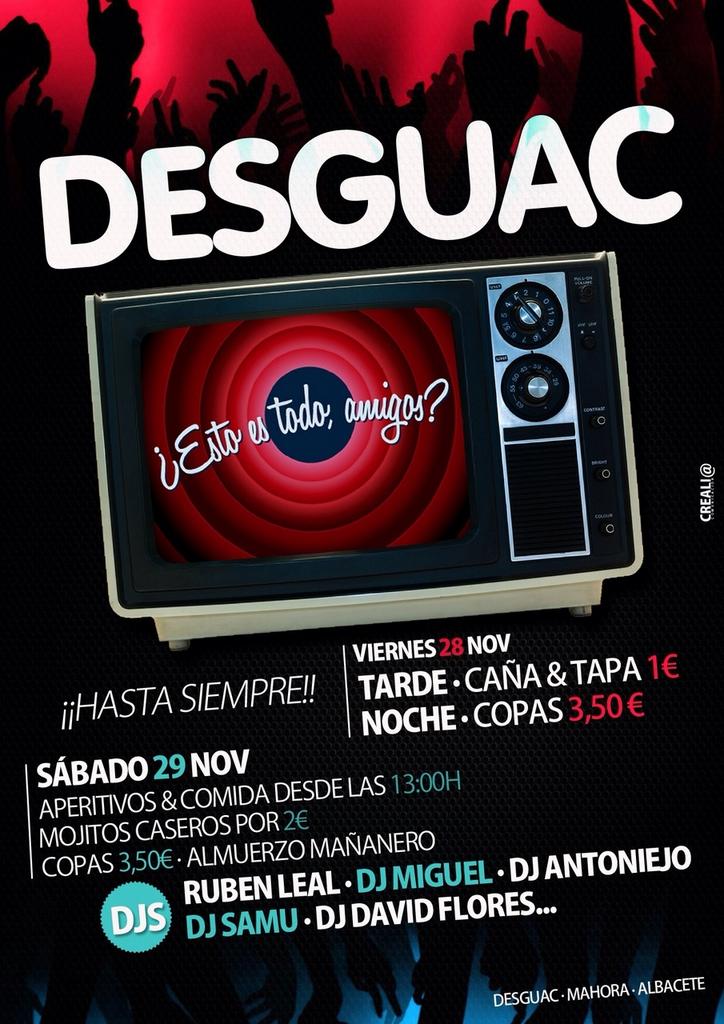 DiscotecaDsguac's tweet photo. Simplemente gracias por estos dos años de diversión a todos, os  esperamos en la ultima gran fiesta de Dsguac http://t.co/0FDtPjn1Ue