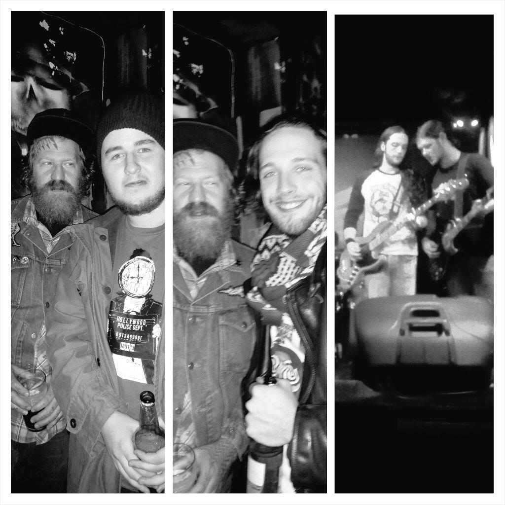 TheDMsBand's tweet photo. This happened last week. The boys met Brent from #mastodon in Belfast after our gig in the Pavilion Bar! #ourweek http://t.co/jsXy4nlY1p