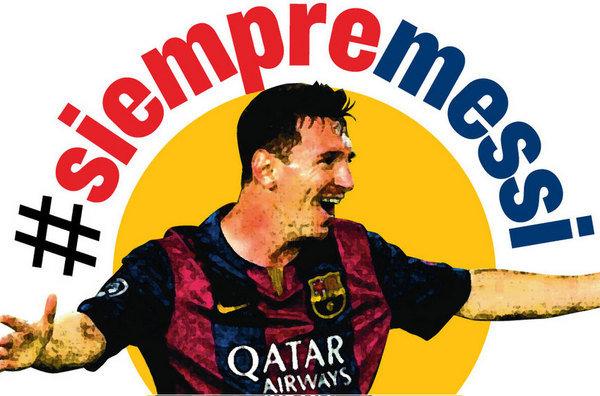 mundodeportivo's tweet photo. ¡Leo Messi no se detiene, nosotros tampoco! Seguimos recogiendo mensajes con #SiempreMessi: http://t.co/74Tx0PmNkG http://t.co/6RFcZ37iTf