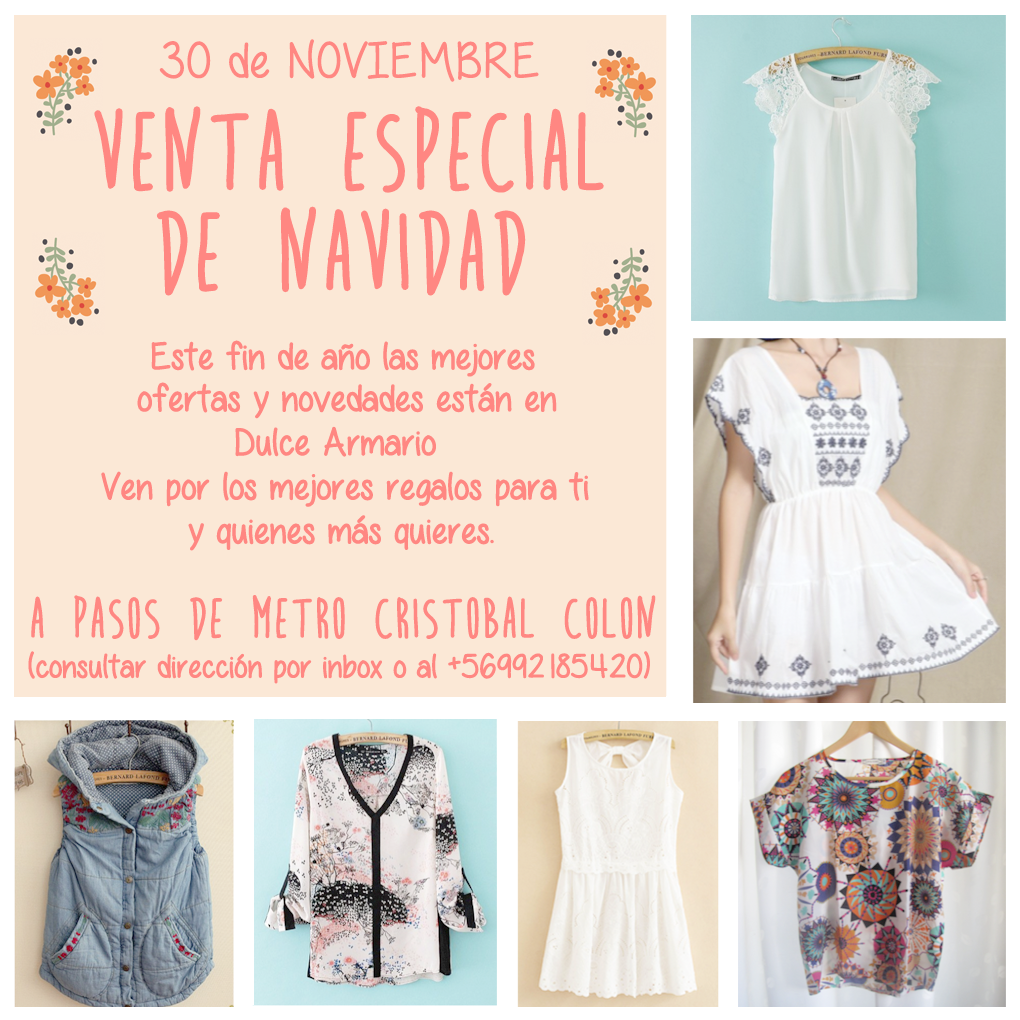 NO TE LA PIERDAS! Domingo 30: VENTA ESPECIAL DE NAVIDAD :) Confirma tu asistencia aquí: facebook.com/events/8009135…