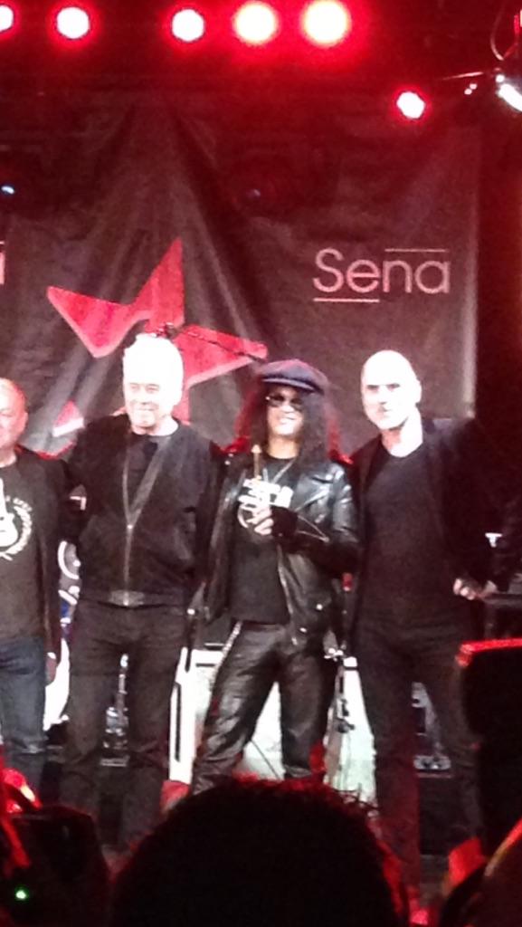 JohnnyBronco's tweet photo. Slash got his award, also a lot of guest appearances including Jan Akkerman and Adrian VandenBerg http://t.co/wSfX2z2PHH