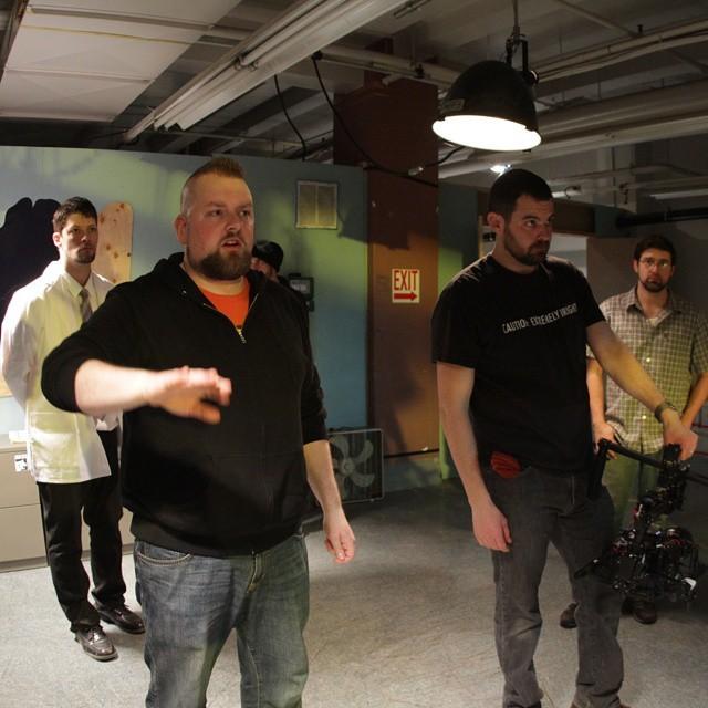 ImagosFilms's tweet photo. Don coordinates while Bliss stands by with the MoVi @adultswim #projectzonekiller #BTS http://t.co/el3l9HgItO