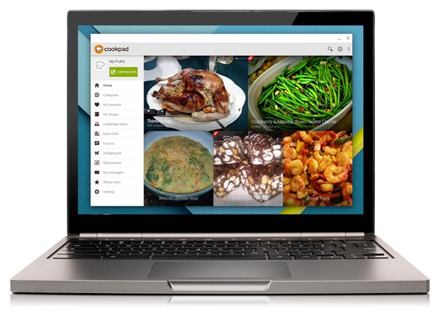 Chrome OS snags 7 more Android apps including Cookpad, Couchsurfing, OverDrive phon.es/pfvt #android