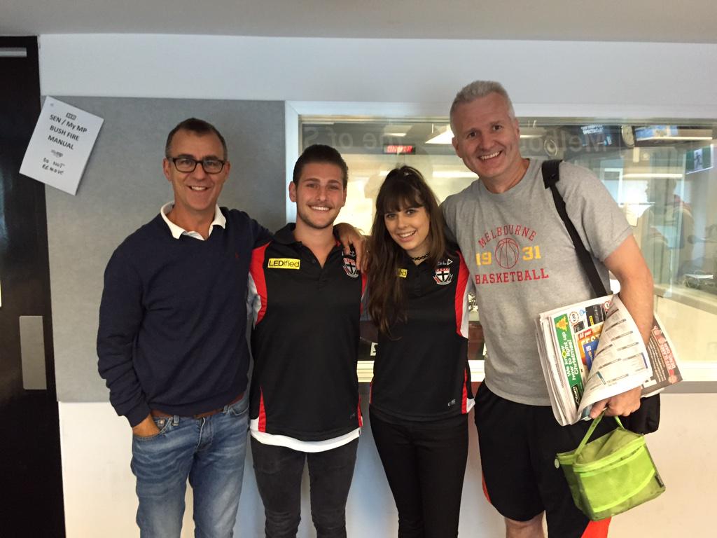 SaintsRookie's tweet photo. Just out of the @SENNews studio after our interview with Andrew and Andy! Had such a blast. #senstudio http://t.co/06yO5xe756