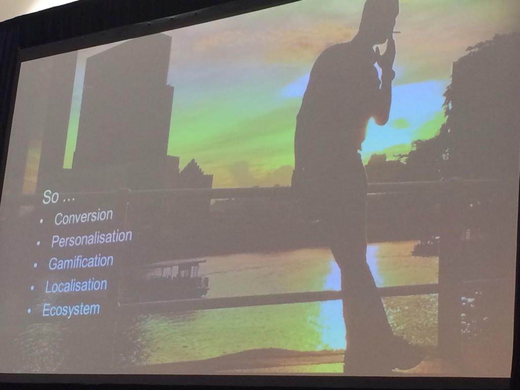 darleneletran's tweet photo. Objective for TripAdvisor = conversion, personalisation, gamification, localisation, ecosystem. #admaengage http://t.co/bfc1FXmzWj