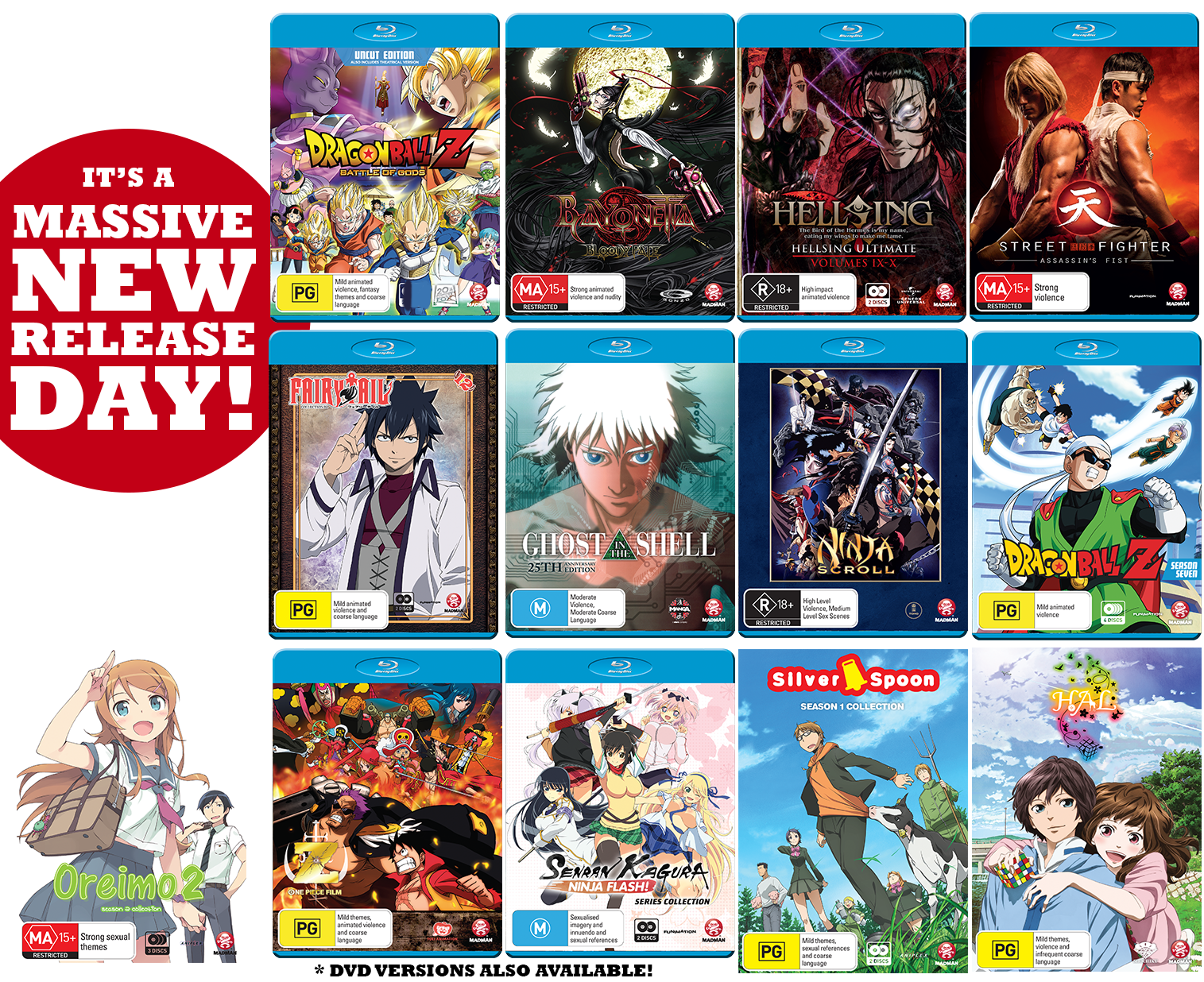 Madman Anime on Twitter: "Today is our BIGGEST release day of the year!  What's your #1 pick from these November releases?http://t.co/Qm0nJhnD9G  http://t.co/AJ7BY6cEbA" / Twitter